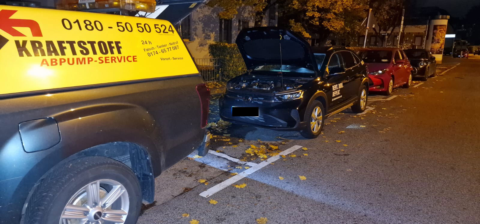 vw falsch getankt benzin in diesel notdienst